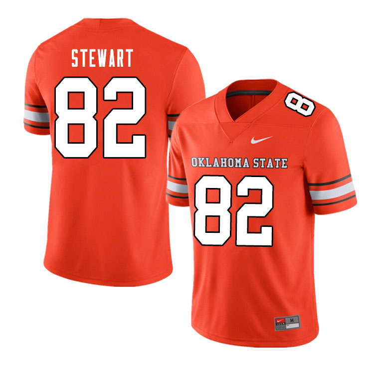 Men #82 Quinton Stewart Oklahoma State Cowboys College Football Jerseys Sale-Alternate Orange